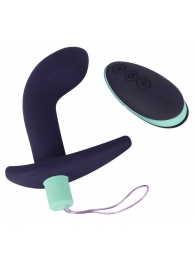 Темно-фиолетовый вибростимулятор простаты с пультом ДУ Remote Controlled Prostate Plug - Orion - в Саранске купить с доставкой