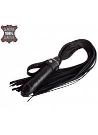 Черная плеть  Ковбой  с ручкой-фаллосом - 55 см. - Sitabella - купить с доставкой в Саранске