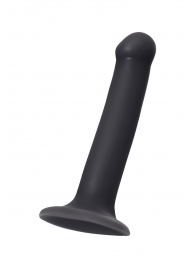 Черный фаллос на присоске Silicone Bendable Dildo M - 18 см. - Strap-on-me - купить с доставкой в Саранске