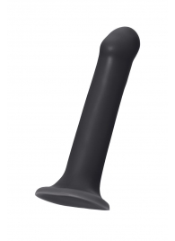 Черный фаллос на присоске Silicone Bendable Dildo L - 19 см. - Strap-on-me - купить с доставкой в Саранске