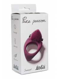 Бордовое эрекционное виброкольцо Pure Passion Sunset - Lola Games - в Саранске купить с доставкой