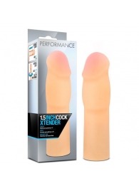 Телесная насадка-удлинитель на пенис PERFORMANCE 1.5INCH COCK XTENDER - 16 см. - Blush Novelties - в Саранске купить с доставкой