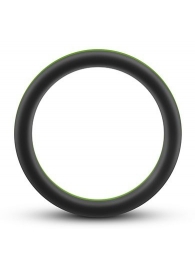 Черно-зеленое эрекционное кольцо Silicone Go Pro Cock Ring - Blush Novelties - в Саранске купить с доставкой