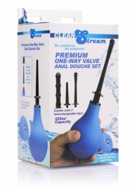 Анальный душ с 3 насадками Premium One-way Valve Anal Douche Set - XR Brands - купить с доставкой в Саранске