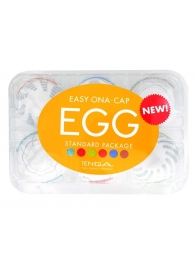 Набор из 6 мастурбаторов Tenga EGG Easy Beat с различным рельефом - Tenga - в Саранске купить с доставкой