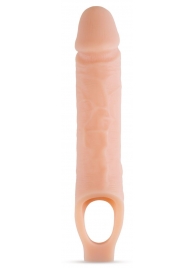 Телесный реалистичный фаллоудлинитель 10 Inch Silicone Cock Sheath Penis Extender - 25,4 см. - Blush Novelties - в Саранске купить с доставкой