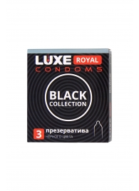 Черные презервативы LUXE Royal Black Collection - 3 шт. - Luxe - купить с доставкой в Саранске