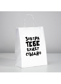 Подарочный пакет  Завтра тебе будет стыдно  - 30 х 24 см. - UPAK LAND - купить с доставкой в Саранске