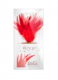 Красный перьевой тиклер Plume - 23 см. - Lola Lingerie - купить с доставкой в Саранске