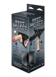 Черный пояс для женщин BEST SELECT с 3 насадками - LOVETOY (А-Полимер) - купить с доставкой в Саранске