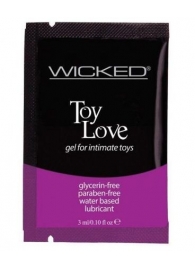 Лубрикант на водной основе для использования с игрушками WICKED Toy Love - 3 мл. - Wicked - купить с доставкой в Саранске