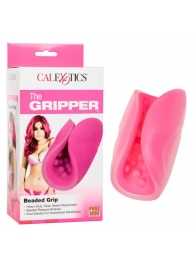 Розовый рельефный мастурбатор Beaded Grip - California Exotic Novelties - в Саранске купить с доставкой