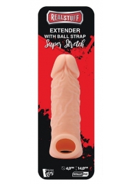 Телесная насадка EXTENDER WITH BALL STRAP 5.5 - 14 см. - Dream Toys - в Саранске купить с доставкой