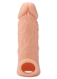 Телесная насадка EXTENDER WITH BALL STRAP 5.5 - 14 см. - Dream Toys - в Саранске купить с доставкой