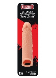 Телесная насадка EXTENDER WITH BALL STRAP 6.5 - 17 см. - Dream Toys - в Саранске купить с доставкой