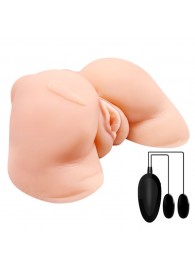 Телесная вибровагина Julie с 2 рабочими отверстиями - Baile - в Саранске купить с доставкой