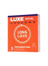 Презервативы с продлевающим эффектом LUXE Royal Long Love - 3 шт. - Luxe - купить с доставкой в Саранске