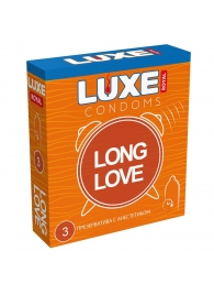 Презервативы с продлевающим эффектом LUXE Royal Long Love - 3 шт. - Luxe - купить с доставкой в Саранске