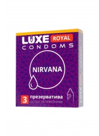 Презервативы с увеличенным количеством смазки LUXE Royal Nirvana - 3 шт. - Luxe - купить с доставкой в Саранске