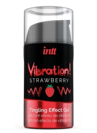 Жидкий интимный гель с эффектом вибрации Vibration! Strawberry - 15 мл. - INTT - купить с доставкой в Саранске