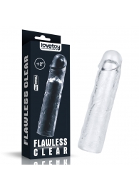 Прозрачная насадка-удлинитель Flawless Clear Penis Sleeve Add 2 - 19 см. - Lovetoy - в Саранске купить с доставкой