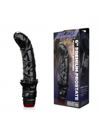 Черный вибромассажер простаты 6  Premium Prostate Massager - BlueLine - в Саранске купить с доставкой