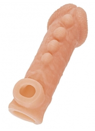 Телесная закрытая насадка с шишечками Cock Sleeve Size S - 13,8 см. - KOKOS - в Саранске купить с доставкой