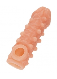 Телесная закрытая насадка с шариками Cock Sleeve Size S - 13,8 см. - KOKOS - в Саранске купить с доставкой