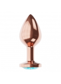 Пробка цвета розового золота с малиновым кристаллом Diamond Topaz Shine L - 8,3 см. - Lola Games - купить с доставкой в Саранске