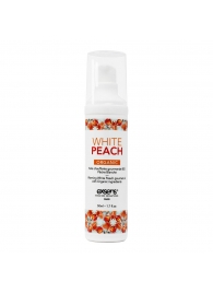 Разогревающее массажное масло Gourmet White Peach Organic с органическими ингредиентами - 50 мл. - Exsens - купить с доставкой в Саранске