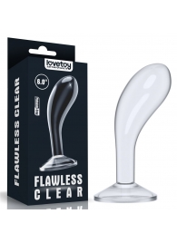 Прозрачный стимулятор простаты Flawless Clear Prostate Plug - 15 см. - Lovetoy - в Саранске купить с доставкой