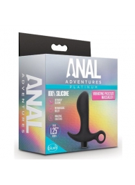 Черный анальный вибратор Silicone Vibrating Prostate Massager 01 - 10,8 см. - Blush Novelties - в Саранске купить с доставкой