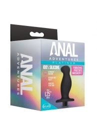 Черный анальный вибромассажёр Silicone Vibrating Prostate Massager 02 - 10,8 см. - Blush Novelties - в Саранске купить с доставкой