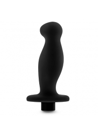 Черный анальный вибромассажёр Silicone Vibrating Prostate Massager 02 - 10,8 см. - Blush Novelties - в Саранске купить с доставкой
