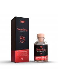 Массажный гель с ароматом клубники Strawberry - 30 мл. - INTT - купить с доставкой в Саранске