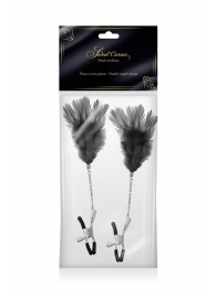 Зажимы для сосков с черными перьями Sweet Caress Feather Nipple Clumps - Sweet Caress - купить с доставкой в Саранске