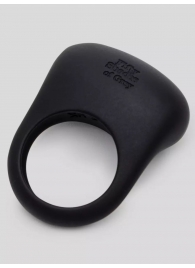 Черное эрекционное виброкольцо Sensation Rechargeable Vibrating Love Ring - Fifty Shades of Grey - в Саранске купить с доставкой