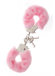 Металлические наручники с розовой меховой опушкой METAL HANDCUFF WITH PLUSH PINK - Dream Toys - купить с доставкой в Саранске