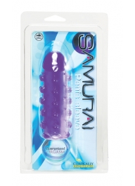 Закрытая фиолетовая насадка с пупырышками SAMURAI PENIS SLEEVE PURPLE - 14,5 см. - NMC - в Саранске купить с доставкой