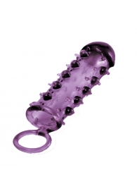 Закрытая фиолетовая насадка с пупырышками SAMURAI PENIS SLEEVE PURPLE - 14,5 см. - NMC - в Саранске купить с доставкой