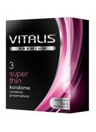 Ультратонкие презервативы VITALIS PREMIUM super thin - 3 шт. - Vitalis - купить с доставкой в Саранске