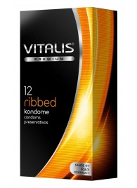 Ребристые презервативы VITALIS PREMIUM ribbed - 12 шт. - Vitalis - купить с доставкой в Саранске