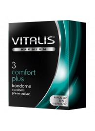 Контурные презервативы VITALIS PREMIUM comfort plus - 3 шт. - Vitalis - купить с доставкой в Саранске