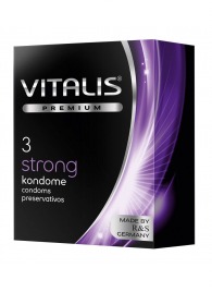 Презервативы с утолщенной стенкой VITALIS PREMIUM strong - 3 шт. - Vitalis - купить с доставкой в Саранске