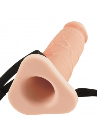 Телесный реалистичный фаллоимитатор с полостью Silicone Hollow Extension - 20 см. - Pipedream - купить с доставкой в Саранске