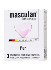 Супертонкие презервативы Masculan Pur - 3 шт. - Masculan - купить с доставкой в Саранске