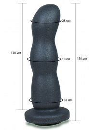 Черная анальная рельефная насадка-фаллоимитатор - 15 см. - LOVETOY (А-Полимер) - купить с доставкой в Саранске