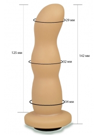 Телесная рельефная насадка Harness - 14,2 см. - LOVETOY (А-Полимер) - купить с доставкой в Саранске