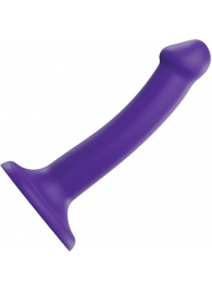 Фиолетовый фаллоимитатор-насадка Strap-On-Me Dildo Dual Density size S - 17 см. - Strap-on-me - купить с доставкой в Саранске