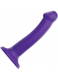 Фиолетовый фаллоимитатор-насадка Strap-On-Me Dildo Dual Density size M - 18 см. - Strap-on-me - купить с доставкой в Саранске